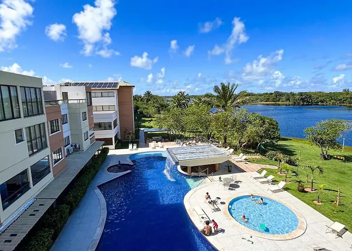 Guarajuba Paraiso Das Aguas - Apt 2 Quartos Com Ar E Tv Em Todos Os Comodos - Incluso Roupa De Cama E Banho - Filtro De Agua Gelada E Maquina De Lavar Dentro Do Apt - Total Conforto Para Vc E Sua Familia - Cond A Beira Da Lagoa E Perto Da Praia